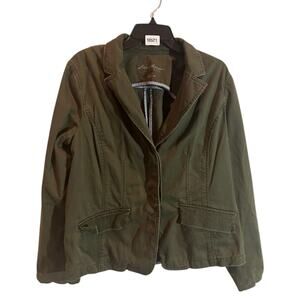 Vintage Eddie Bauer Womens Chore Barn Coat Field Jacket Women's Size 16 Olive